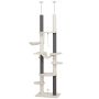 Cat crate PawHut 60x44x255cm., white/dark gray