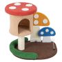 Kačių draskymo stulpas, su nameliu ir platforma, 60,96 × 49,53 × 59,69 cm