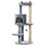 Cat house scratching post PawHut 48x48x104cm., gray/beige