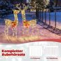 Kalėdinis elnių šeimos rinkinys su 200 LED lempučių, 70x36x110 cm, lauko/vidaus dekoracija