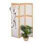 Kambario pertvara Relaxdays 10045273.0, 3 dalių, Balta, 135,5 × 168 × 1,5 cm