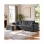 Kampinė modulinė sofa VASAGLE, kairinė, su šezlongu, Pilka, 150 × 244 × 73 cm
