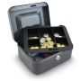 Metal money box 20 cm., dark gray