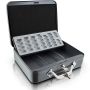 Metal money box 30 cm., black