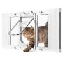 Cat flap for window VEVOR SKT-02, 4-way lock, 81.3 × 38.8 × 4 cm