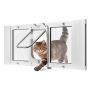 Cat flap for window VEVOR SKT-06, 4 locking modes, 1016 × 388 × 40 mm