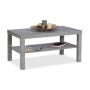 Kavos staliukas Relaxdays 10025153.0, su apatine lentyna, Pilkas, 90 × 45 × 55 cm
