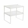 Set of 2 metal kitchen organizers/shelves, white