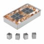 Kepimo forma Relaxdays, 12 blokelių, A–Z ir 0–9, Sidabrinė, 31,5 × 5,5 × 18 cm