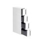 Modern shelf with wheels, white and gray
