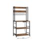 Kitchen shelf 40x80x170cm., brown/black