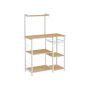 Kitchen shelf 40x90x132cm., white/light brown