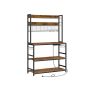 Kitchen shelf 40x100x170cm., brown/black