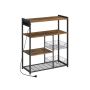 Kitchen shelf 35x80x93.5cm., brown/black
