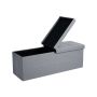 Bench with folding lid 110 cm., light gray