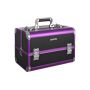 Cosmetic case/suitcase, black and purple