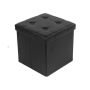 Seat storage box made of artificial leather, black LSF30B