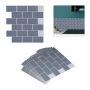Klijuojamos apdailos plokštės Relaxdays 10037486_470, 10 vnt., dizainas B, Pilka, 30,5 × 30,5 × 0,1 cm