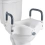 Toilet seat VEVOR SC7060B, Raised, with armrests, 535 × 450 × 330 mm