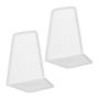 Knygų atramėlės Relaxdays 10044583.0, 2 vnt, Baltos, 12 × 14 × 9 cm