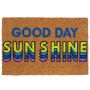 Kokoso durų kilimėlis Relaxdays „Good Day Sunshine“, Įvairiaspalvis, 60 × 40 cm