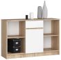 Chest of drawers B-17 120 cm., oak/white