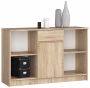 Chest of drawers B-17 120 cm., oak color