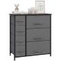 Chest of drawers Homcom 63.5x30x71cm., dark gray/black