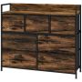 Chest of drawers Homcom 98x29x85cm., brown/black