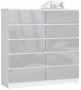 Chest of drawers NORE K120, white/light gray