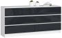 Chest of drawers NORE K160 with 6 drawers, white/gray