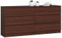 Chest of drawers NORE K160 with 6 drawers, dark brown