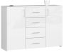 Chest of drawers NORE K45, glossy white