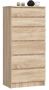 Chest of drawers NORE K60 with 6 drawers, oak color