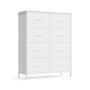 Komoda SONGMICS LGS124BH04, 8 stalčiai, Balta, 76,7 × 95,2 × 30 cm