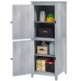 Compact garden tool shed, light grey, with lockable door