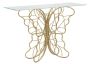 Konsolinis stalas Butterfly, Auksinės spalvos, 110 × 76 × 40 cm
