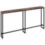 Console table, with charging station, Brown, 160 × 20 × 80 cm