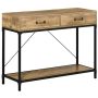 Console table with drawers Homcom 100x35x76.5cm., light brown/black