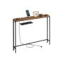 Konsolinis staliukas VASAGLE LNT079K02, įkrovimo stotelė ir kabliukai, 15 × 100 × 80 cm