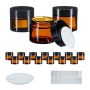 Kosmetiniai indeliai Relaxdays, 16 vnt., 60 ml, ruda/juoda