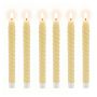 Kūginės LED žvakės Relaxdays, 6 vnt, 25 × 2,2 cm