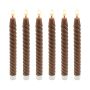 Kūginės LED žvakės Relaxdays, 6 vnt, 25 × 2,2 cm