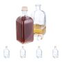 Kvadratiniai buteliai Relaxdays 10050536.0, 6 vnt., po 500 ml, 7,5 × 18 × 7,5 cm