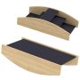 Pawhut dog stairs 80x39.5x20cm., light brown/black