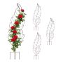 Lapo formos grotelės augalams Relaxdays, 4 vnt, Rudos, 100 × 30 × 1 cm