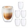 Latte macchiato stiklinės Relaxdays, 6 vnt