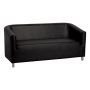 Gabbiano waiting sofa, 3-seater, Black