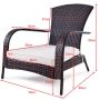 Lauko Adirondack kėdė, su pagalvėle, 78,74 × 80,01 × 80,01 cm