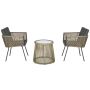 Outdoor furniture set, 3 pieces, Grey, 60 × 67 × 60 cm